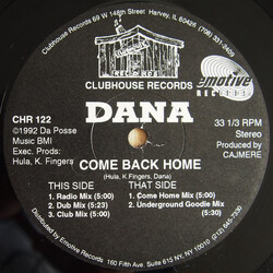 Dana Stovall Come Back Home USED VINYL 12INCH 33 S RPM