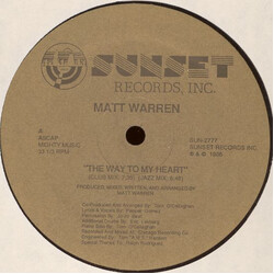 Matt Warren The Way To My Heart USED VINYL 12INCH 33 S RPM