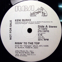 Keni Burke Risin' To The Top USED VINYL 12INCH 33 S RPM PROMO STEREO MONO