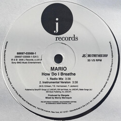 Mario How Do I Breathe USED VINYL 12INCH 33 S RPM