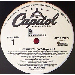 Marc Nelson I Want You USED VINYL 12INCH PROMO