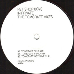 Pet Shop Boys In Private (The Tomcraft Mixes) USED VINYL 12INCH 33 S RPM UNOFFICIAL RELEASE WHITE LABEL