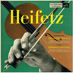 Jascha Heifetz Korngold Violin Concerto In D, Op. 35 / Lalo Symphonie Espagnole, Op. 21 Vinyl LP USED