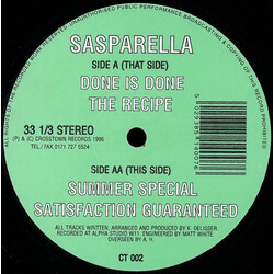 Sasparella Done Is Done USED VINYL 12INCH 33 S RPM STEREO