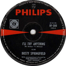 Dusty Springfield I'll Try Anything USED VINYL 7INCH 45 RPM SINGLE