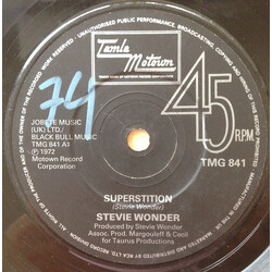 Stevie Wonder Superstition USED VINYL 7INCH 45 RPM SINGLE REISSUE