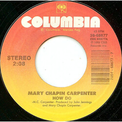 Mary Chapin Carpenter How Do USED VINYL 7INCH 45 RPM