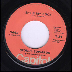 Stoney Edwards She's My Rock / I Won't Make It Through The Day USED VINYL 7INCH SINGLE