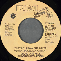 Chocolate Milk (2) That's The Way She Loves / America USED VINYL 7INCH 45 RPM SINGLE PROMO
