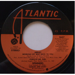 Spinners Medley: Working My Way Back To You / Disco Ride USED VINYL 7INCH 45 RPM SINGLE STEREO