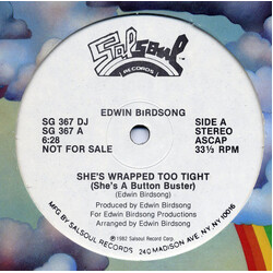 Edwin Birdsong She's Wrapped Too Tight (She's A Button Buster) USED VINYL 12INCH PROMO