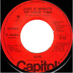 Sun (7) Just A Minute Of Your Time USED VINYL 7INCH 45 RPM SINGLE PROMO
