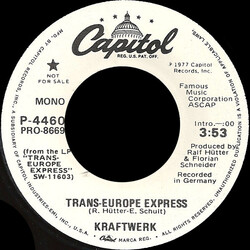 Kraftwerk Trans-Europe Express USED VINYL 7INCH PROMO SINGLE STEREO MONO 45 RPM