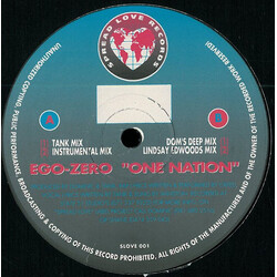 Ego Zero One Nation USED VINYL 12INCH 33 S RPM