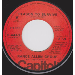 The Rance Allen Group Reason To Survive USED VINYL 7INCH 45 RPM PROMO