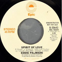 Eddie Palmieri Spirit Of Love USED VINYL 7INCH 45 RPM PROMO STYRENE STEREO MONO