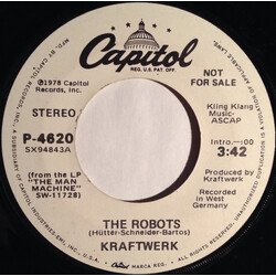 Kraftwerk The Robots / Neon Lights USED VINYL 7INCH 45 RPM SINGLE PROMO STEREO