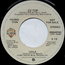 ZZ Top Leila USED VINYL 7INCH 45 RPM SINGLE PROMO STEREO MONO