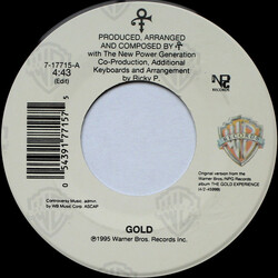 The Artist (Formerly Known As Prince) Gold USED VINYL 7INCH SINGLE