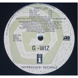 G-Wiz (3) Dirty Luv USED VINYL 12INCH 33 S RPM PROMO
