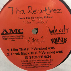The Relativez The Takeover Ep USED VINYL 12INCH PROMO
