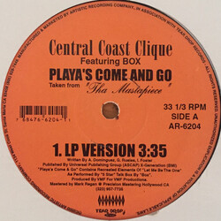 Central Coast Clique Playa's Come And Go USED VINYL 12INCH 33 S RPM