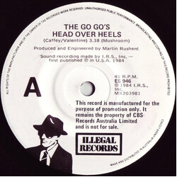 Go-Go's Head Over Heels USED VINYL 7INCH 45 RPM SINGLE PROMO