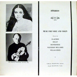 Catherine Malfitano / Joseph Malfitano Music For Voice And Violin Vinyl LP USED
