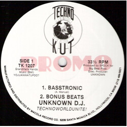 The Unknown DJ Basstronic USED VINYL 12INCH 33 S RPM PROMO
