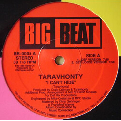 Taravhonty I Can't Hide USED VINYL 12INCH 33 S RPM