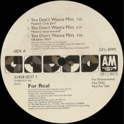 For Real You Don't Wanna Miss USED VINYL 12INCH 33 S RPM PROMO