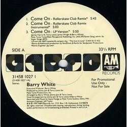 Barry White Come On USED VINYL 12INCH PROMO