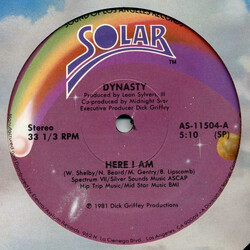 Dynasty Here I Am USED VINYL 12INCH 33 S RPM