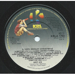 Hot Ice (12) A Very Medley Christmas USED VINYL 7INCH 45 RPM SINGLE STEREO