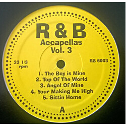 Unknown Artist R&B Accapellas Vol. 3 USED VINYL 12INCH 33 S RPM COMPILATION UNOFFICIAL RELEASE