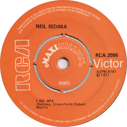 Neil Sedaka I Go Ape USED VINYL 7INCH 45 RPM MAXI-SINGLE