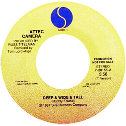 Aztec Camera Deep & Wide & Tall USED VINYL 7INCH SINGLE PROMO 45 RPM