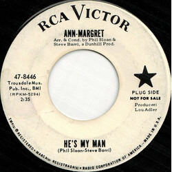 Ann Margret He's My Man / Someday Soon USED VINYL 7INCH 45 RPM SINGLE PROMO