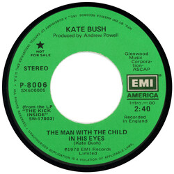 Kate Bush The Man With The Child In His Eyes USED VINYL 7INCH 45 RPM PROMO STEREO MONO