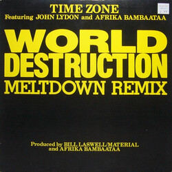 Time Zone / John Lydon / Afrika Bambaataa World Destruction (Meltdown Remix) USED VINYL 12INCH 33 S RPM