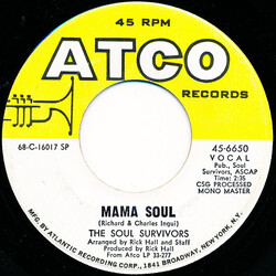 Soul Survivors Mama Soul / Tell Daddy USED VINYL 7INCH 45 RPM SINGLE MONO