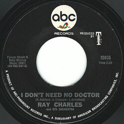 Ray Charles And His Orchestra I Don't Need No Doctor USED VINYL 7INCH 45 RPM SINGLE STYRENE