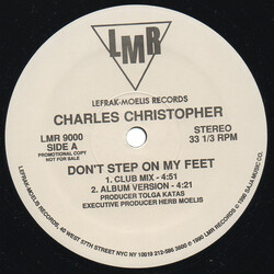Charles Christopher Don't Step On My Feet USED VINYL 12INCH 33 S RPM PROMO
