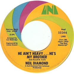 Neil Diamond He Ain't Heavy ... He's My Brother USED VINYL 7INCH 45 RPM SINGLE