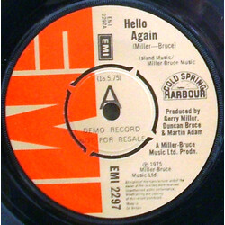 Cold Spring Harbour Hello Again USED VINYL 7INCH 45 RPM SINGLE PROMO
