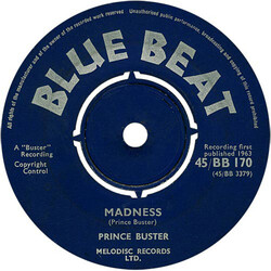 Prince Buster / Prince Buster's All Stars Madness / Toothache USED VINYL 7INCH 45 RPM SINGLE