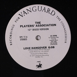 The Players Association Love Hangover USED VINYL 12INCH 45 RPM SINGLE PROMO