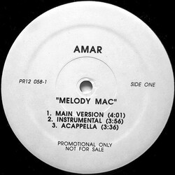 Amar (2) Melody Mac USED VINYL 12INCH 33 S RPM PROMO