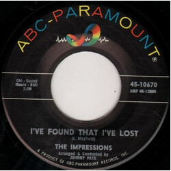 The Impressions I've Found That I've Lost / Meeting Over Yonder USED VINYL 7INCH 45 RPM