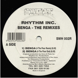 Rhythm Inc. Benga (The Remixes) VINYL 12" USED